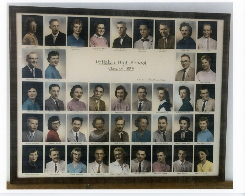 Photograph of Potlatch High School. Class of 1958.