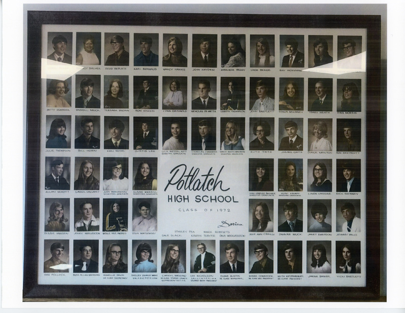 Photograrph of Potlatch High School. Class of 1972.