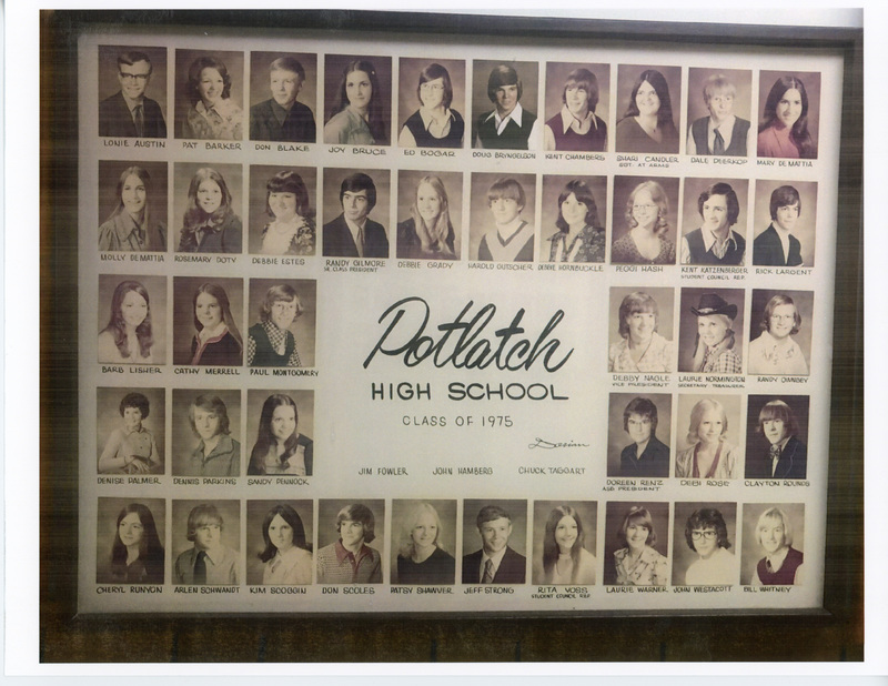 Photograph of Potlatch High School. Class of 1975.