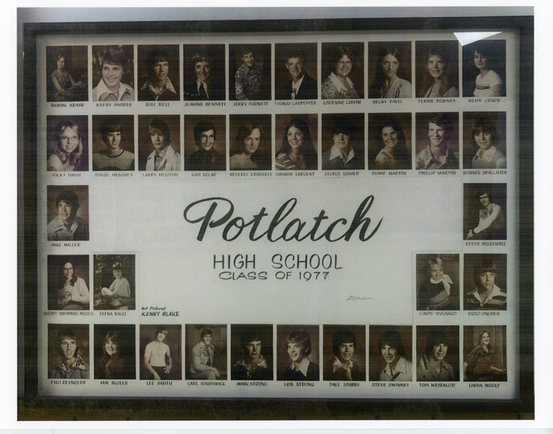 Photograph of Potlatch High School. Class of 1977.
