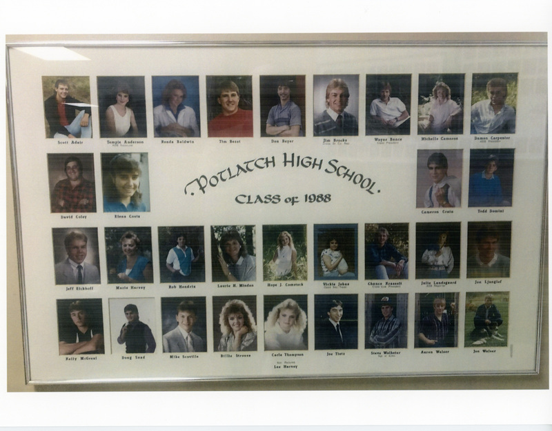 Photograph of Potlatch High School. Class of 1988.