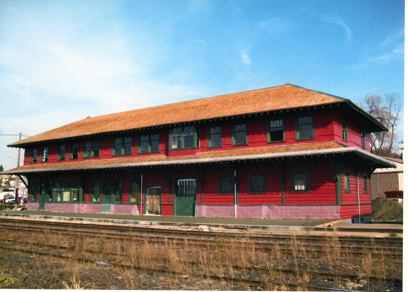 Photograph of the West side of the WI&M Depot on completion of restoration.