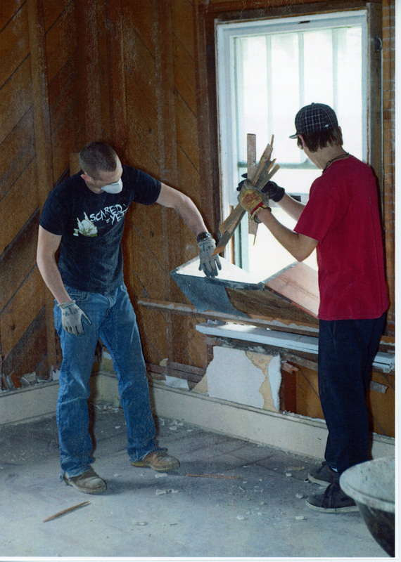 Photograph of starting the restoration of the 2nd floor of the Wi&M Depot.
