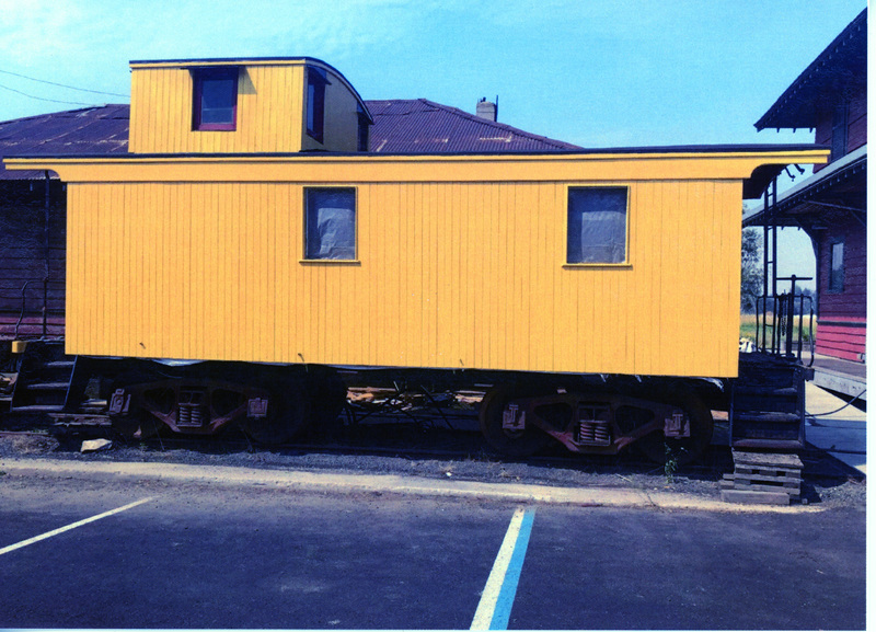 Photograph of completed paint job on the Caboose X-5.