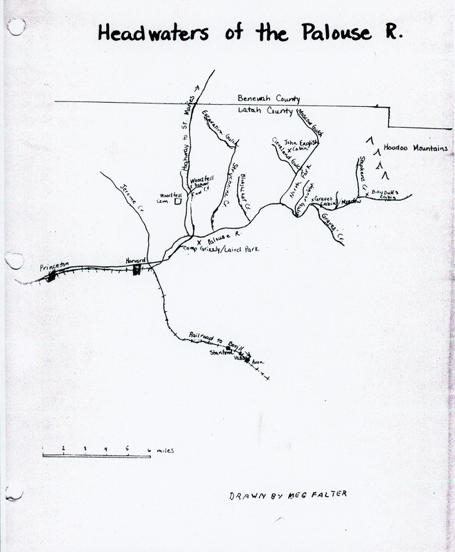 Sketch of the Headwaters of the Palouse River.