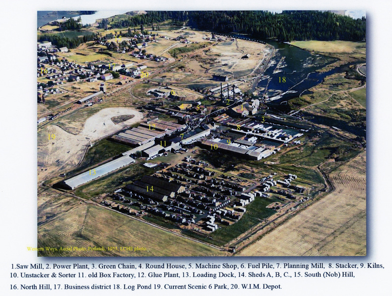 Aerial Photograph of the Potlatch Mill.