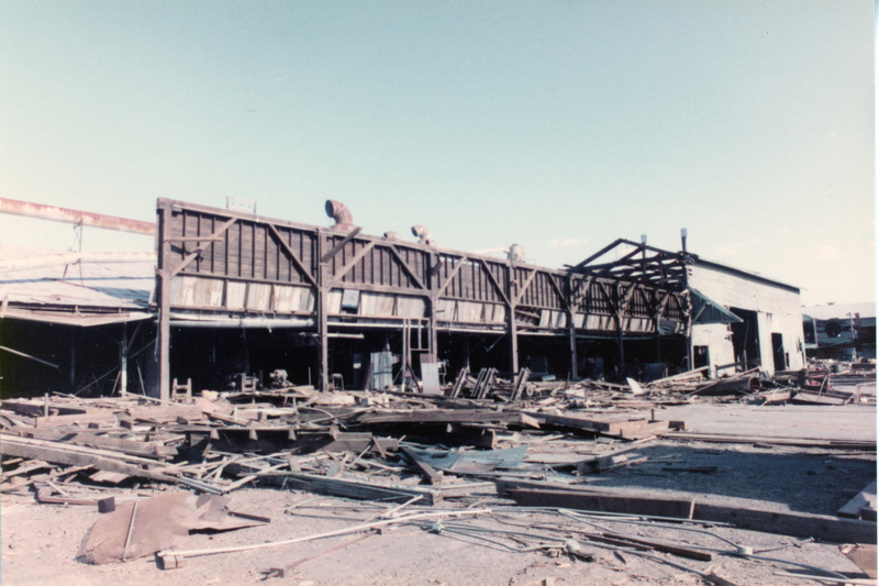 Photograph of the Potlatch Mill being demolished.