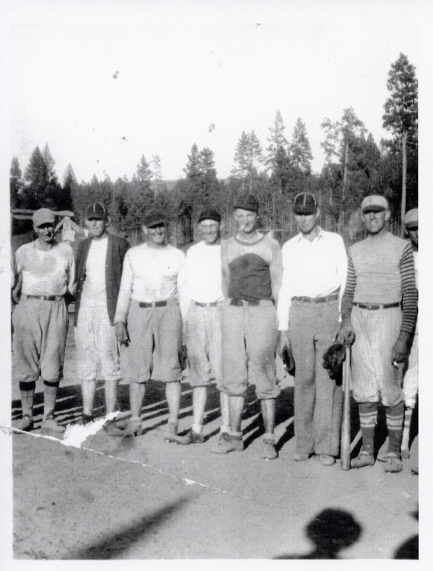 Photograph of the Potlatch High School Baseball Team: Bernie O'Reilly;Victor Anderson, Vincent O"Reilly;Clem O'Reilly, Vaughn Anderson,Harry Livingston, Hugo Walser.