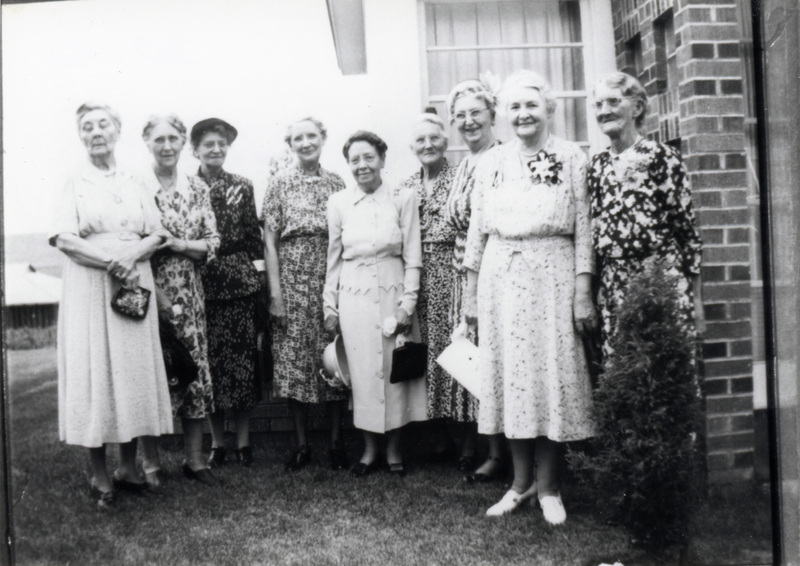 Photograph of a group of Potlatch ladies.
