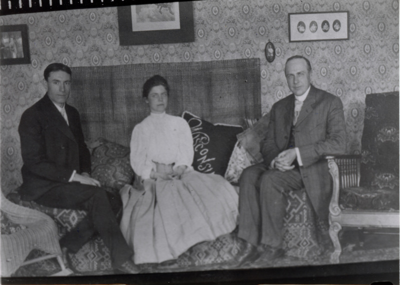 Photograph of Allison Laird with Fred and Mrs. McGown.