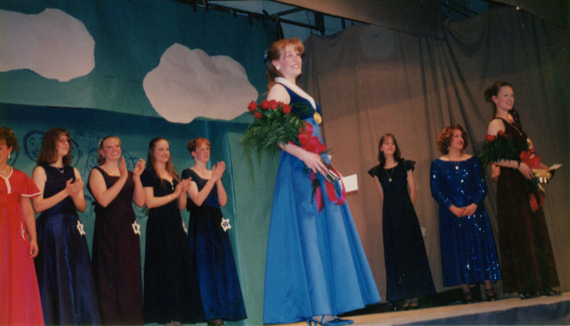 Photograph of Amanda Gilmore at Junior Miss competition at Potlatch High School.