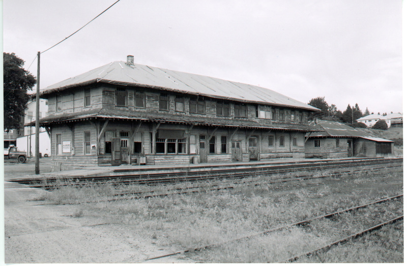 Photograph of the WI&M Railway Depot at Potlatch.