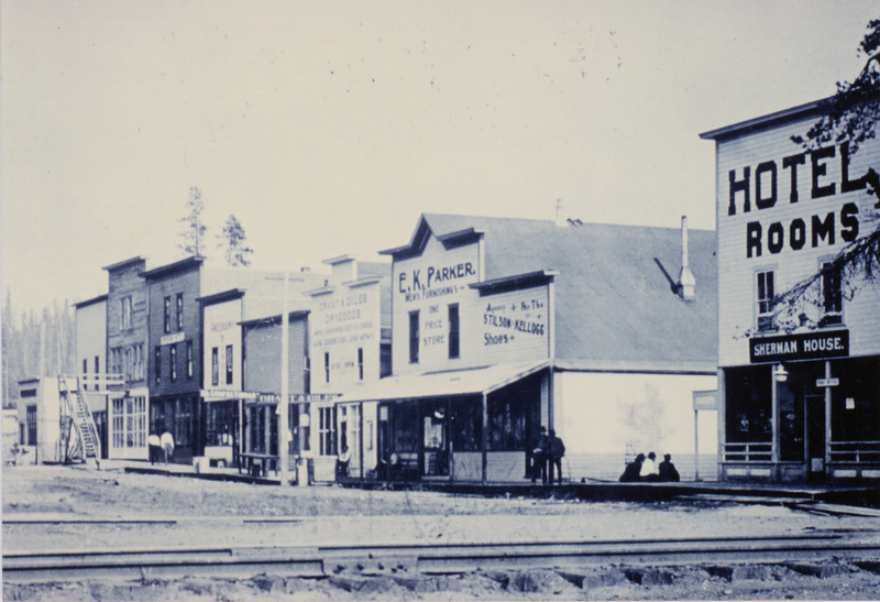 Photograph of Bovill Downtown Block.