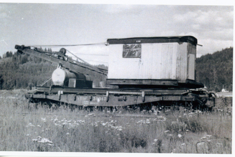 Photograph of an American sideback loader on the WI&M Railway.