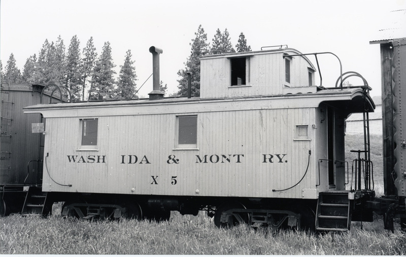 Photograph of Caboose X-5, Washington, Idaho & Montana Railway. 