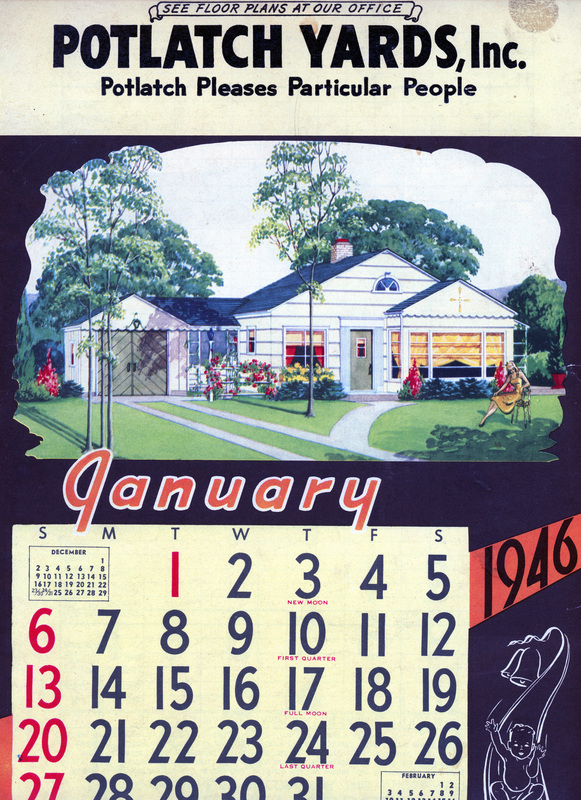 Calendar for the Potlatch Yards, Inc.