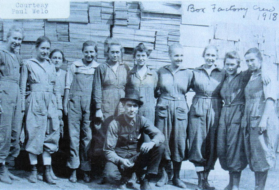 A photograph of 11 members of the Box Factory Crew.