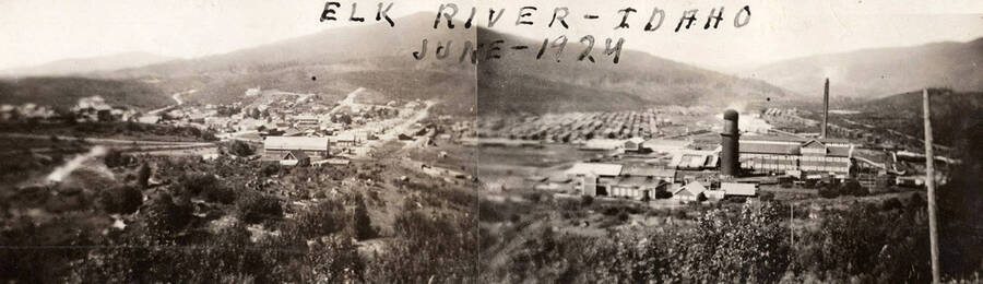 A photograph of Elk River, Idaho from June of 1924.