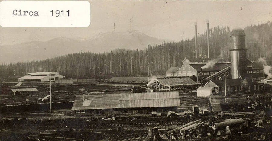 A photograph of the Elk River Mill in Elk River, Idaho.