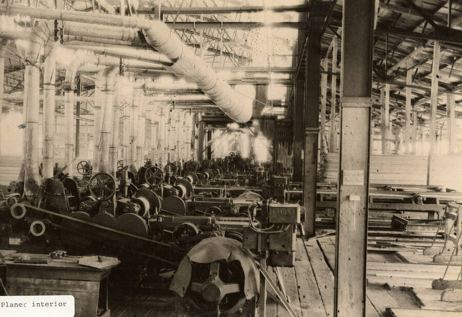 A photograph of the interior of the Elk River Planer.