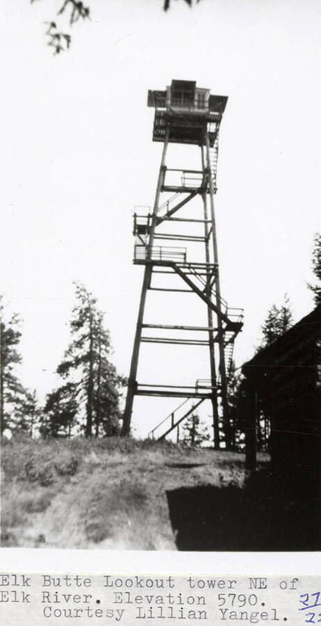A photograph of Elk Butte Lookout tower NE of Elk River at an elevation of 5790.