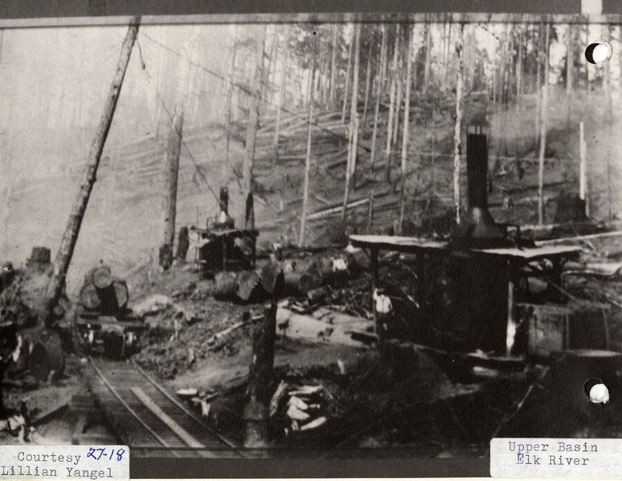 A photograph of an operation at the upper basin of Elk River.