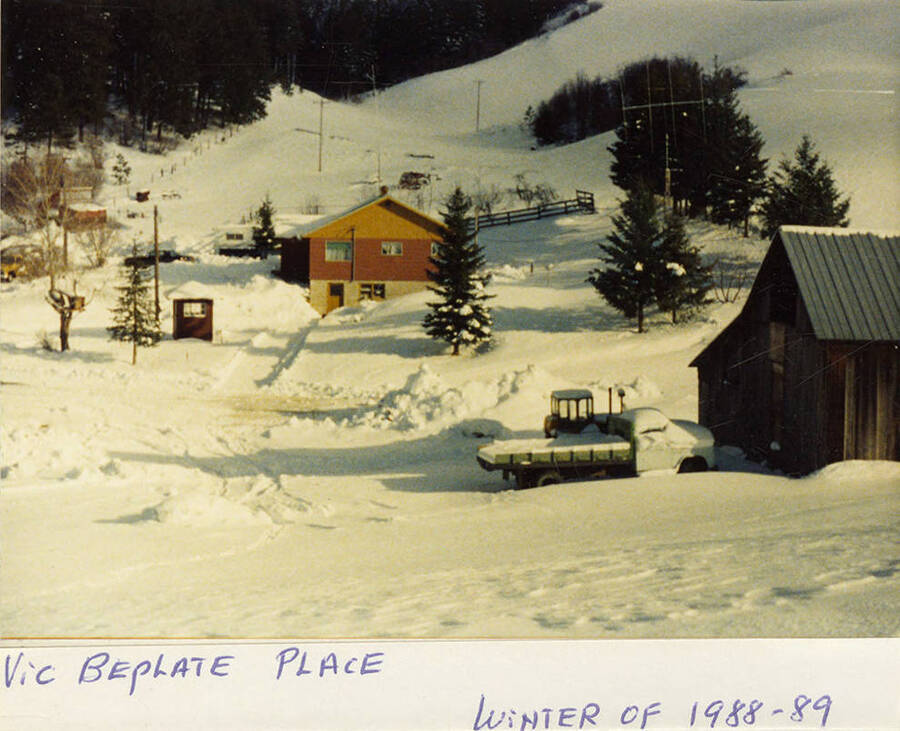 The Vic Beplate Place during the winter of 1988-1989