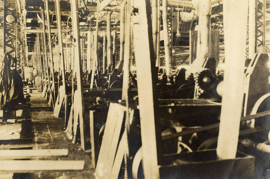 A photograph of what looks to be planing machines.