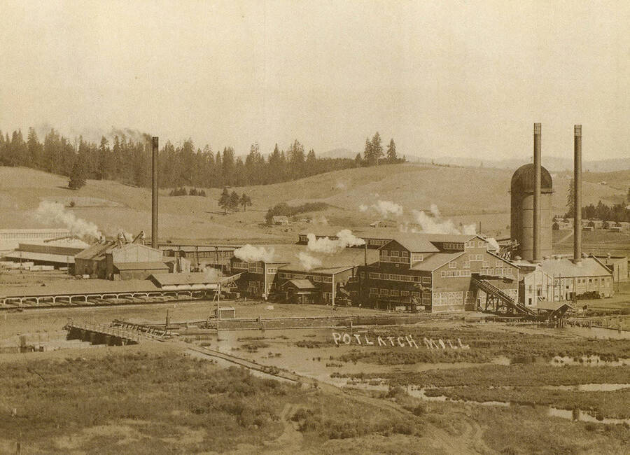 View of the Potlatch Mill.