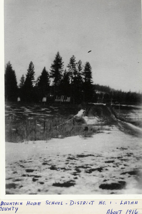 Mountain Home School building in District No. 1, Latah County.