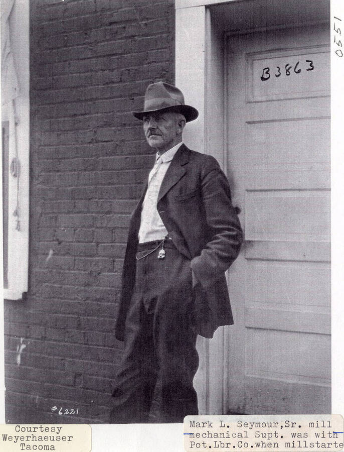 A photograph of mill mechanical superintendent Mark L. Seymour Sr.