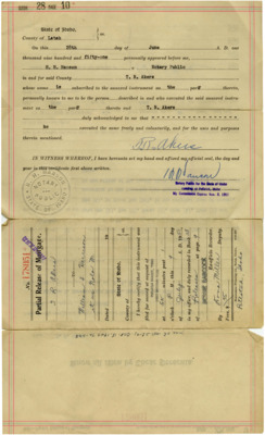 Lots 1-6 in Block 10 in the Original Town of Onway, as shown by the recorded plat thereof. Property was located at Onoway.