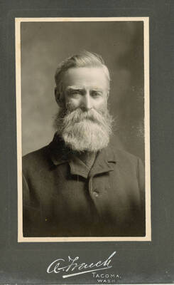 A portrait of a man labeled as 'Mr. Rice.'