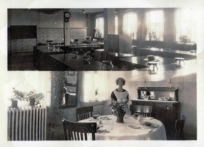 A classroom (possibly for home economics) at Potlatch High School.