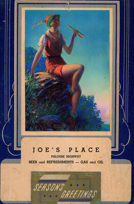 A calendar from Joe's Place, off the Palouse Highway.