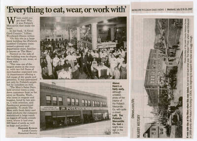 A newspaper about the Potlatch Mercantile.