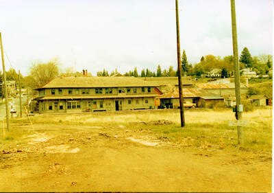Photograph of the WI&M Railway Depot in Potlatch.