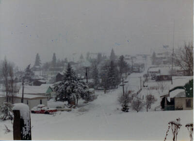 Photograph of winter storm in Onaway.