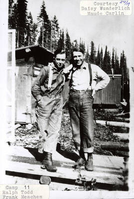 Ralph Todd and Frank Meachem standing together at Camp 11.