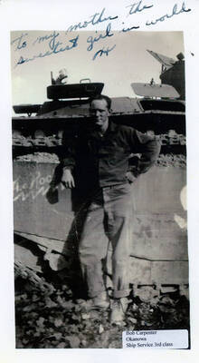 Photograph of Bob Carpenter, Ship Service 3rd Class, Okanowa.