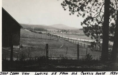 A view of Deep Creek looking Northeast from the Old Conklin House. Photograph taken in 1930.