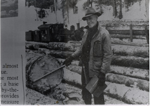 Photograph of Fred Birmingham who came west to help survey the right of way for the WI&M Railway.
