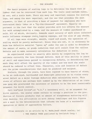 Document discussing the importance of scaling logs as well as the characteristics of a good scaler.