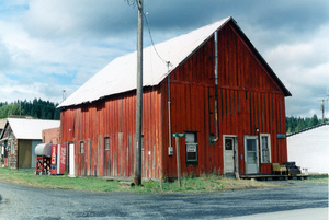 Photograph of the Potlatch Lumber Company office at Elk River.