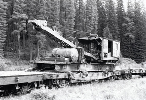 Photograph of a Marion swing back rail loader.