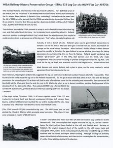 Flyer detailing the WI&M Railway History Preservation Group - STMA 533 Log Car aka MILW Flat Car #59706.