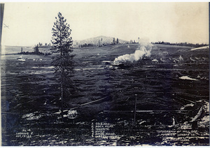 Photograph of the topography of the mill site looking east.