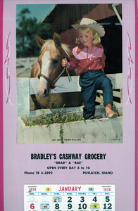 Calendar for Bradley's Cashway Grocery in Potlatch.