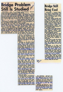 Newspaper articles: "Bridge Problem Still Being Studied and Bridge Still Being Used."
