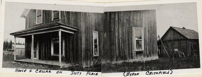 An exterior view of a house and cellar on Doty Place.